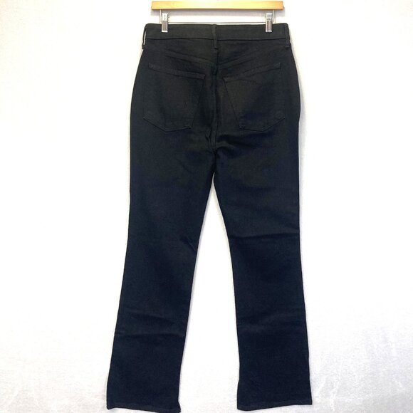 NWT Old Navy Extra High Rise Kicker Boot Cut Jeans Womens 8 Button Fly Black - Picture 2 of 12